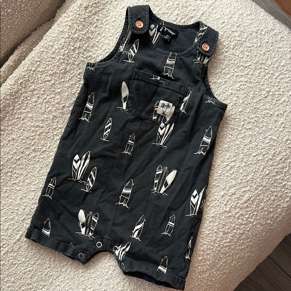 Unisex surfboard summer Print Romper 18m